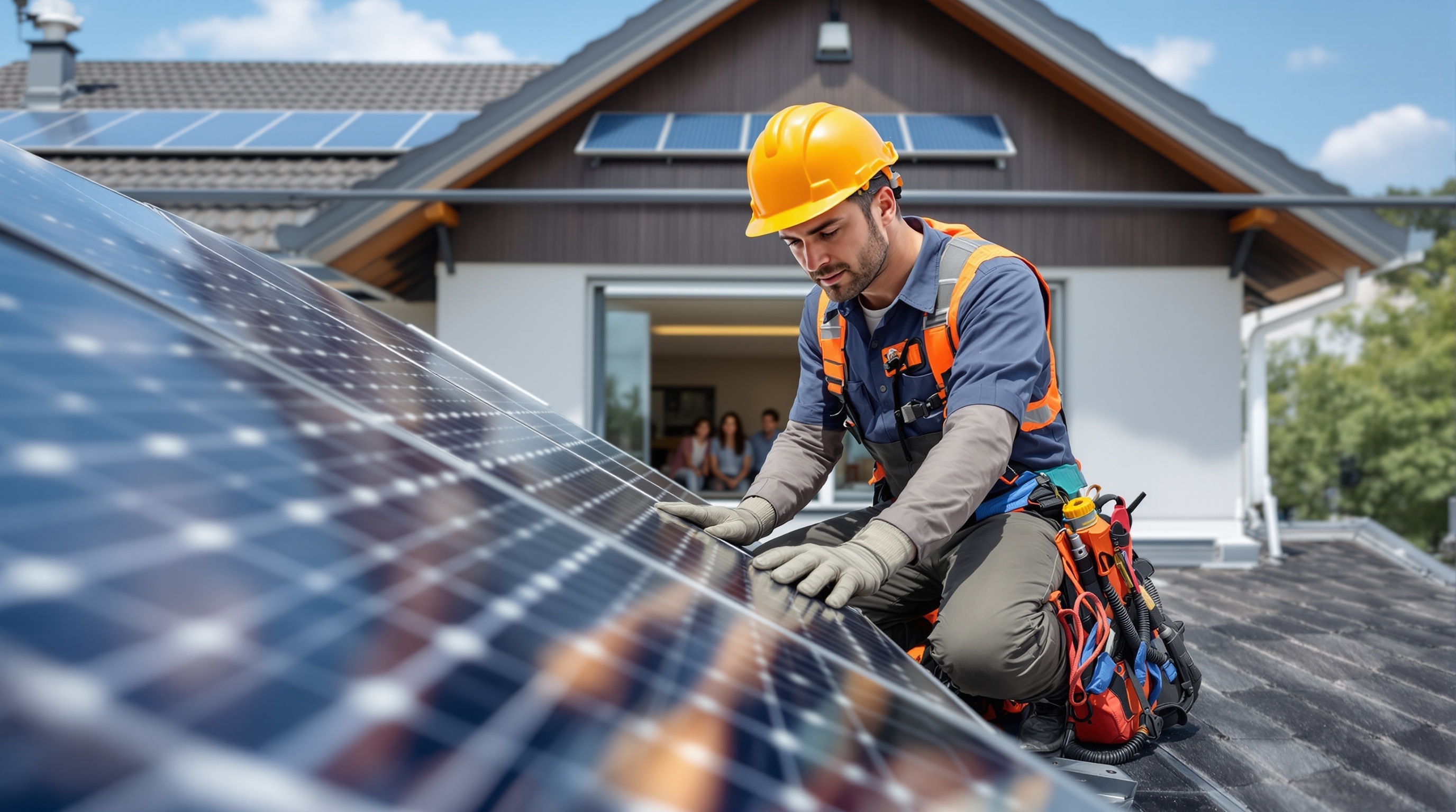 Professionelle Solarinstallation